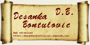 Desanka Bontulović vizit kartica
